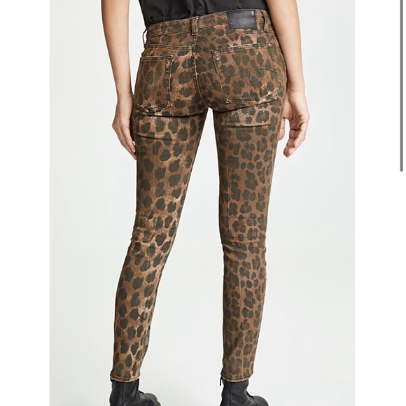 R13 leopard print skinny jeans size 25 - Picture 4 of 8